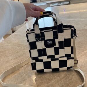 Vans Black & White Checkerboard Crossbody Tote